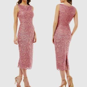 NWT JS Collections  Soutache mesh illusion cocktail Midi dress Size 2 - Size 4